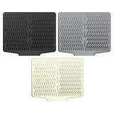 Maxbell Silicone Dish Drying Mat Easy Clean Refrigerator Under Sink Sturdy Drain Pad Black