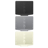 Maxbell Silicone Dish Drying Mat Easy Clean Refrigerator Under Sink Sturdy Drain Pad Black