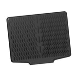 Maxbell Silicone Dish Drying Mat Easy Clean Refrigerator Under Sink Sturdy Drain Pad Black