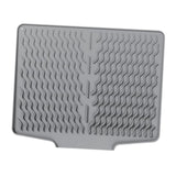 Maxbell Silicone Dish Drying Mat Easy Clean Refrigerator Under Sink Sturdy Drain Pad Gray