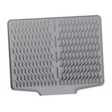 Maxbell Silicone Dish Drying Mat Easy Clean Refrigerator Under Sink Sturdy Drain Pad Gray
