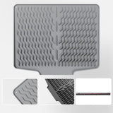 Maxbell Silicone Dish Drying Mat Easy Clean Refrigerator Under Sink Sturdy Drain Pad Gray