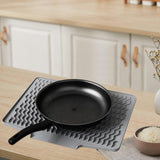 Maxbell Silicone Dish Drying Mat Easy Clean Refrigerator Under Sink Sturdy Drain Pad Gray