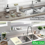 Maxbell Silicone Dish Drying Mat Easy Clean Refrigerator Under Sink Sturdy Drain Pad White