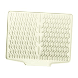 Maxbell Silicone Dish Drying Mat Easy Clean Refrigerator Under Sink Sturdy Drain Pad White
