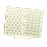 Maxbell Silicone Dish Drying Mat Easy Clean Refrigerator Under Sink Sturdy Drain Pad White