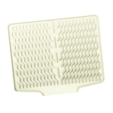 Maxbell Silicone Dish Drying Mat Easy Clean Refrigerator Under Sink Sturdy Drain Pad White