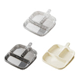 Maxbell 2x Divided Plates Party Supplies Side Dish Trays for Kitchen Fruit Vegetable Clear