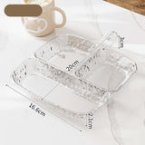 Maxbell 2x Divided Plates Party Supplies Side Dish Trays for Kitchen Fruit Vegetable Clear