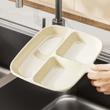 Maxbell 2x Divided Plates Party Supplies Side Dish Trays for Kitchen Fruit Vegetable Clear
