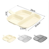 Maxbell 2x Divided Plates Party Supplies Side Dish Trays for Kitchen Fruit Vegetable Clear