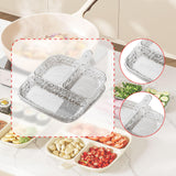 Maxbell 2x Divided Plates Party Supplies Side Dish Trays for Kitchen Fruit Vegetable Clear