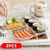 Maxbell 2x Divided Plates Party Supplies Side Dish Trays for Kitchen Fruit Vegetable Clear