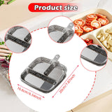 Maxbell 2x Divided Plates Party Supplies Side Dish Trays for Kitchen Fruit Vegetable Gray