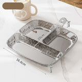 Maxbell 2x Divided Plates Party Supplies Side Dish Trays for Kitchen Fruit Vegetable Gray