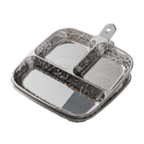 Maxbell 2x Divided Plates Party Supplies Side Dish Trays for Kitchen Fruit Vegetable Gray