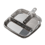 Maxbell 2x Divided Plates Party Supplies Side Dish Trays for Kitchen Fruit Vegetable Gray