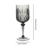 Maxbell Acrylic Wine Goblet Party Supplies Wine Cup for Bar Home Restaurant Gray