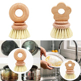 Maxbell Kitchen Dish Brush Wooden Home Dish Scrub Brush for Sink Cleaning Plate Dish 10x6x2cm