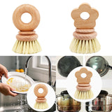 Maxbell Kitchen Dish Brush Wooden Home Dish Scrub Brush for Sink Cleaning Plate Dish 10x6x2cm
