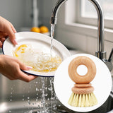 Maxbell Kitchen Dish Brush Wooden Home Dish Scrub Brush for Sink Cleaning Plate Dish 10x6x2cm
