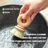 Maxbell Kitchen Dish Brush Wooden Home Dish Scrub Brush for Sink Cleaning Plate Dish 10x6x2cm