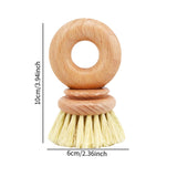 Maxbell Kitchen Dish Brush Wooden Home Dish Scrub Brush for Sink Cleaning Plate Dish 10x6x2cm