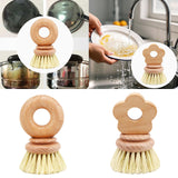 Maxbell Kitchen Dish Brush Wooden Home Dish Scrub Brush for Sink Cleaning Plate Dish 10x6x2cm