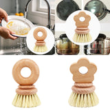 Maxbell Kitchen Dish Brush Wooden Home Dish Scrub Brush for Sink Cleaning Plate Dish 10x6x2cm