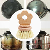 Maxbell Kitchen Dish Brush Wooden Home Dish Scrub Brush for Sink Cleaning Plate Dish 9.5x6x1.5cm