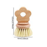 Maxbell Kitchen Dish Brush Wooden Home Dish Scrub Brush for Sink Cleaning Plate Dish 9.5x6x1.5cm