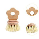 Maxbell Kitchen Dish Brush Wooden Home Dish Scrub Brush for Sink Cleaning Plate Dish 9.5x6x1.5cm