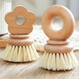 Maxbell Kitchen Dish Brush Wooden Home Dish Scrub Brush for Sink Cleaning Plate Dish 9.5x6x1.5cm