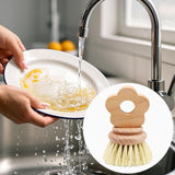Maxbell Kitchen Dish Brush Wooden Home Dish Scrub Brush for Sink Cleaning Plate Dish 9.5x6x1.5cm