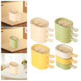 Maxbell 3Pcs Ice Lolly Stick Moulds Stackable Ice Pop Moulds for Home Dessert Family White