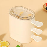 Maxbell 3Pcs Ice Lolly Stick Moulds Stackable Ice Pop Moulds for Home Dessert Family White