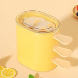 Maxbell 3Pcs Ice Lolly Stick Moulds Stackable Ice Pop Moulds for Home Dessert Family White