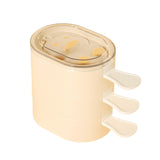 Maxbell 3Pcs Ice Lolly Stick Moulds Stackable Ice Pop Moulds for Home Dessert Family White