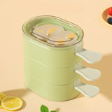 Maxbell 3Pcs Ice Lolly Stick Moulds Stackable Ice Pop Moulds for Home Dessert Family White