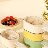 Maxbell 3Pcs Ice Lolly Stick Moulds Stackable Ice Pop Moulds for Home Dessert Family White