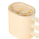 Maxbell 3Pcs Ice Lolly Stick Moulds Stackable Ice Pop Moulds for Home Dessert Family White