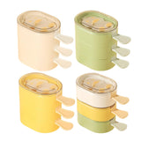 Maxbell 3Pcs Ice Lolly Stick Moulds Stackable Ice Pop Moulds for Home Dessert Family White