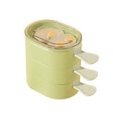 Maxbell 3Pcs Ice Lolly Stick Moulds Stackable Ice Pop Moulds for Home Dessert Family Green