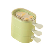 Maxbell 3Pcs Ice Lolly Stick Moulds Stackable Ice Pop Moulds for Home Dessert Family Green