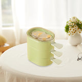 Maxbell 3Pcs Ice Lolly Stick Moulds Stackable Ice Pop Moulds for Home Dessert Family Green