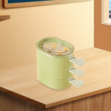 Maxbell 3Pcs Ice Lolly Stick Moulds Stackable Ice Pop Moulds for Home Dessert Family Green