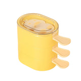 Maxbell 3Pcs Ice Lolly Stick Moulds Stackable Ice Pop Moulds for Home Dessert Family Yellow