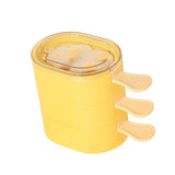 Maxbell 3Pcs Ice Lolly Stick Moulds Stackable Ice Pop Moulds for Home Dessert Family Yellow