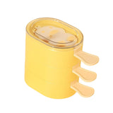 Maxbell 3Pcs Ice Lolly Stick Moulds Stackable Ice Pop Moulds for Home Dessert Family Yellow