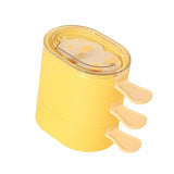 Maxbell 3Pcs Ice Lolly Stick Moulds Stackable Ice Pop Moulds for Home Dessert Family Yellow